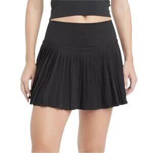 Womens‎ XS Pleated Black Skort 15" UPF 50+ All In Motion Tennis Pickleball Golf